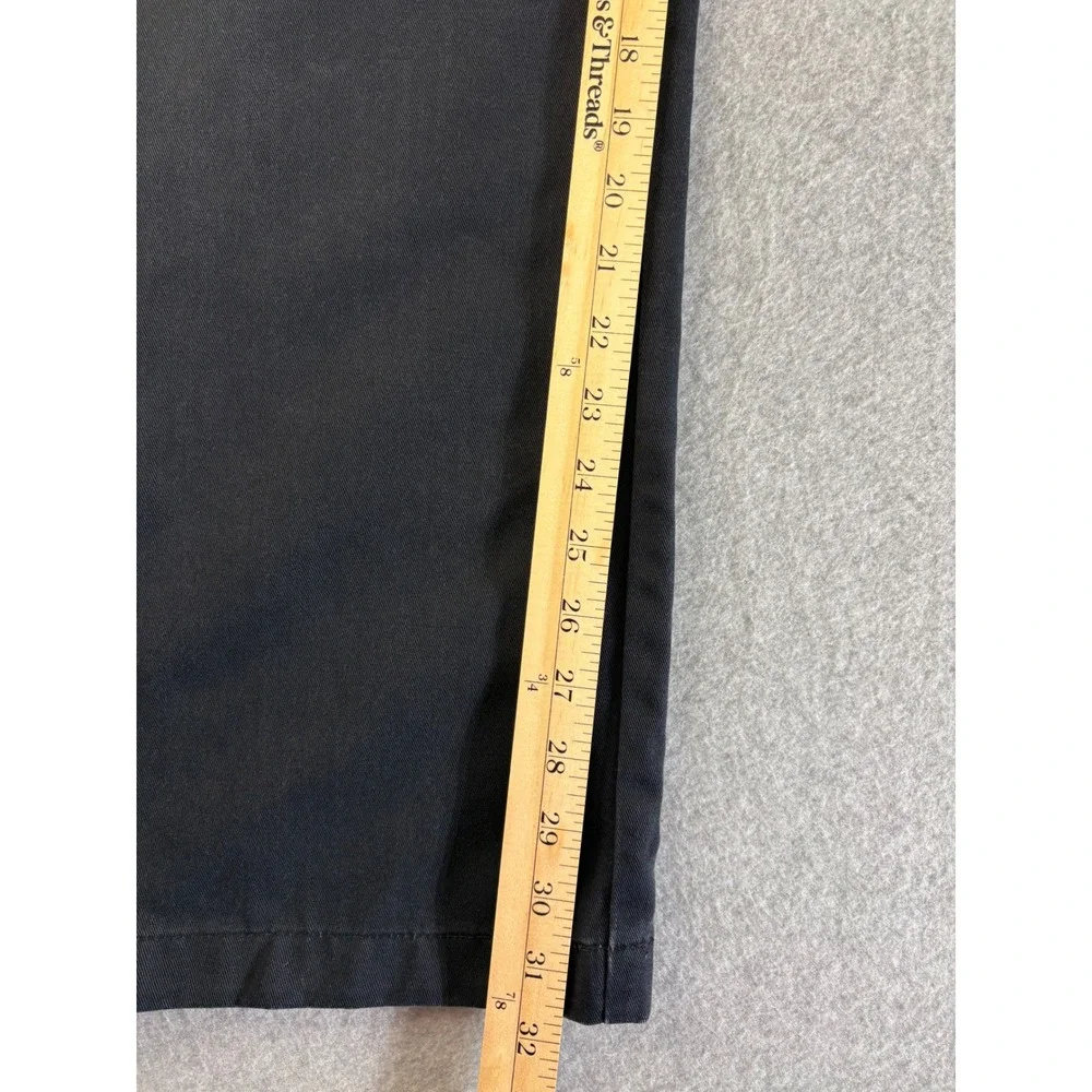 IZOD American Chino Mens Black Straight Leg Pants 34x32 Casual Twill Trousers‎